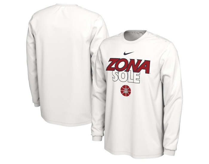  Arizona Wildcats Nike 2023 On Court Bench Long Sleeve T-Shirt - White