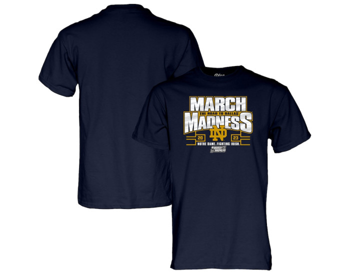  Notre Dame Fighting Irish Blue 84 2023 NCAA Women's Basketball Tournament March Madness T-Shirt - Navy