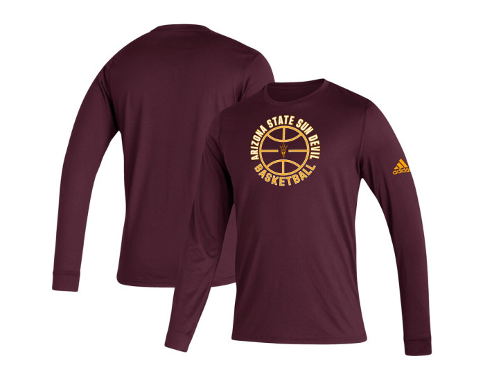 Arizona State Sun Devils adidas Locker Room On Point Creator AEROREADY Long Sleeve T-Shirt - Maroon
