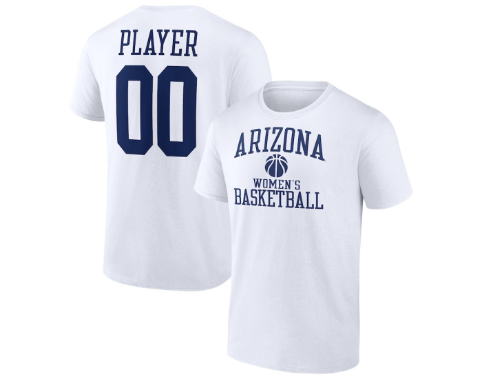 Arizona Wildcats Fanatics Branded Women's Basketball Pick-A-Player NIL Gameday Tradition T-Shirt - White