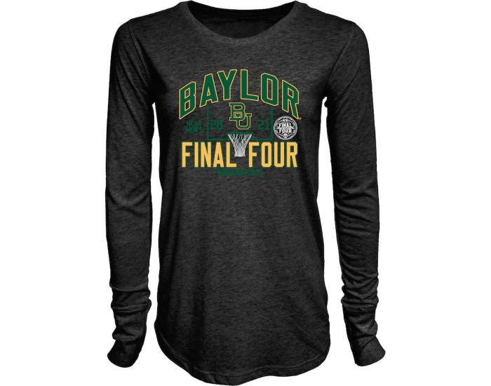Baylor Bears Blue 84 Women's 2021 NCAA Men's Basketball Tournament March Madness Final Four Bound Tri-Blend Long Sleeve T-Shirt - Black