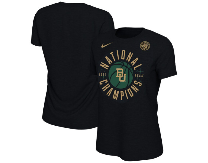 Baylor Bears Nike Women's 2021 NCAA Men's Basketball National Champions Celebration T-Shirt - Black