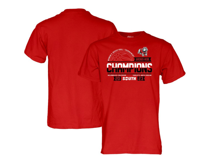 Gardner-Webb Bulldogs Blue 84 2023 Big South Women's Basketball Conference Tournament Champions T-Shirt - Scarlet