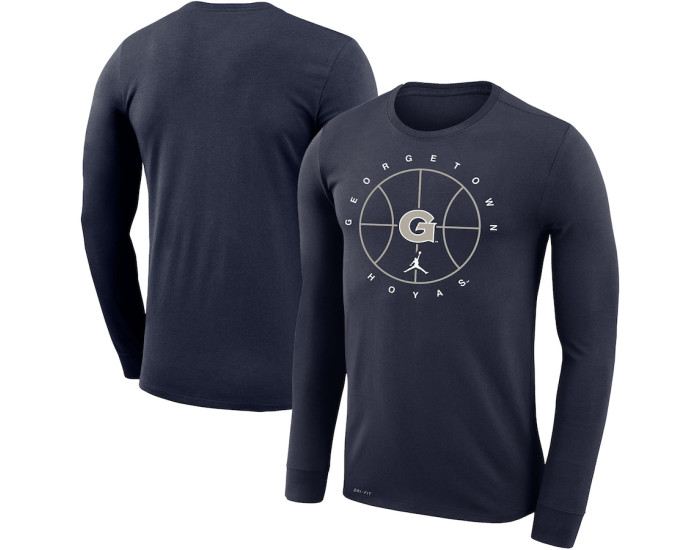 Georgetown Hoyas Jordan Brand Basketball Icon Legend Performance Long Sleeve T-Shirt - Navy