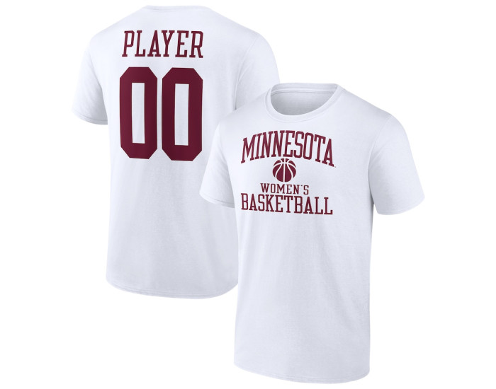 Minnesota Golden Gophers Fanatics Branded Women's Basketball Pick-A-Player NIL Gameday Tradition T-Shirt - White