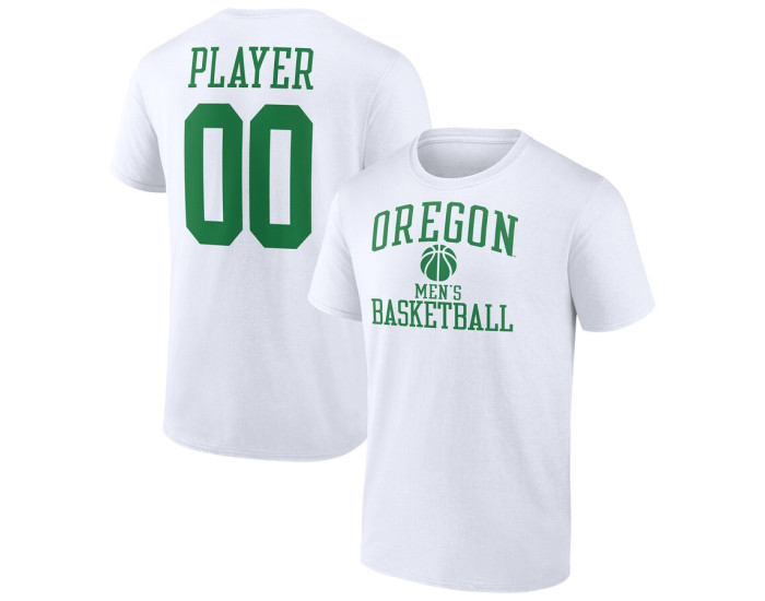 Oregon Ducks Fanatics Branded Men's Basketball Pick-A-Player NIL Gameday Tradition T-Shirt - White