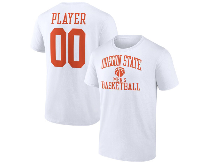 Oregon State Beavers Fanatics Branded Men's Basketball Pick-A-Player NIL Gameday Tradition T-Shirt - White
