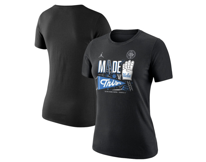 UCLA Bruins Jordan Brand Women's 2021 NCAA Men's Basketball Tournament March Madness Final Four Bound Regional Locker Room T-Shirt - Black