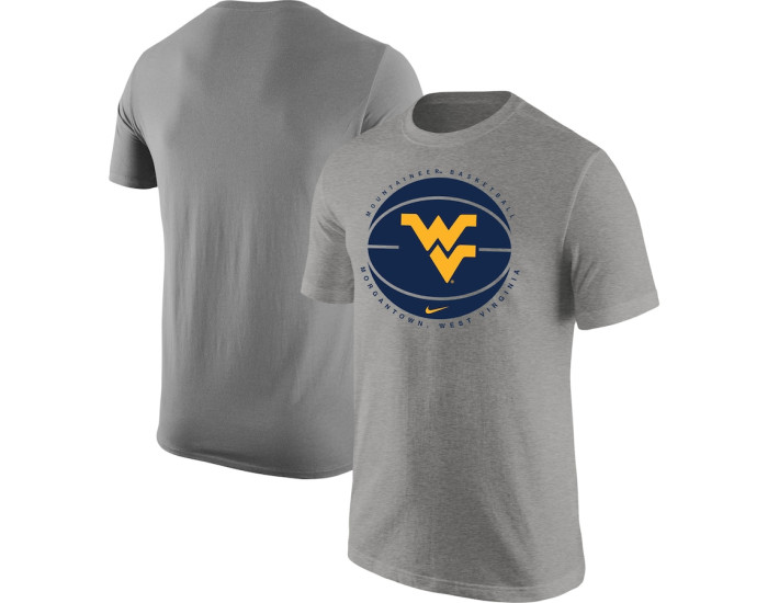 West Virginia Mountaineers Nike Basketball Logo T-Shirt - Heather Gray