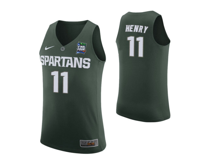 Youth Aaron Henry Michigan State Spartans Green 2019 Final Four Authentic College Basketball Jersey