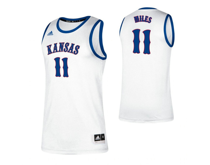 Kansas Jayhawks #11 Aaron Miles White Authentic College Basketball Jersey