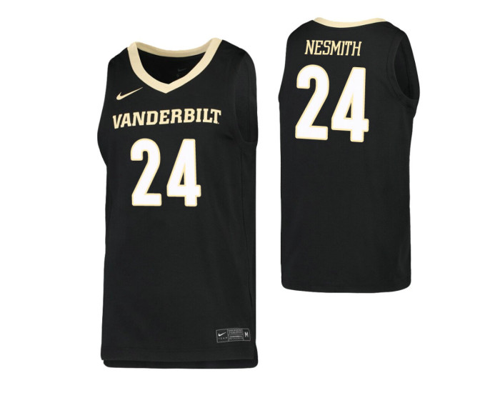 Vanderbilt Commodores #24 Aaron Nesmith Black Authentic College Basketball Jersey