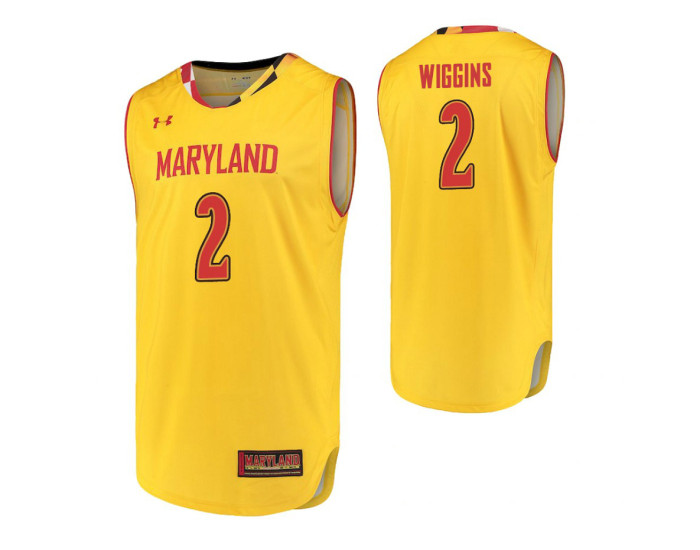 Youth Maryland Terrapins #2 Aaron Wiggins Yellow Authentic College Basketball Jersey