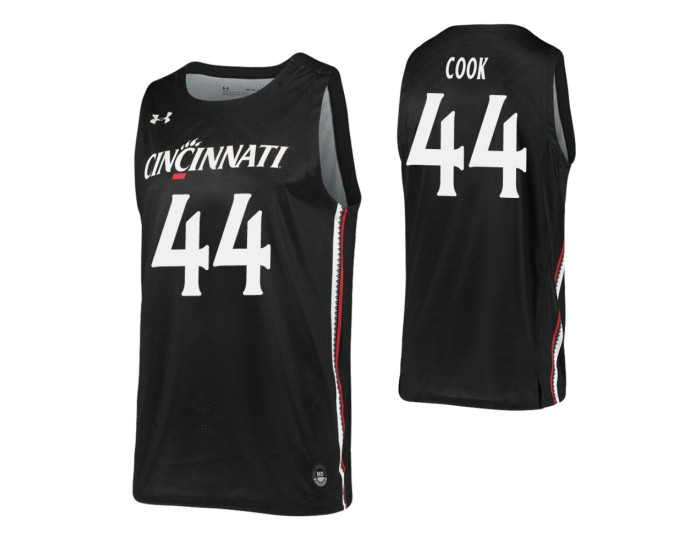 Youth Adam Cook Authentic College Basketball Jersey Black Cincinnati Bearcats