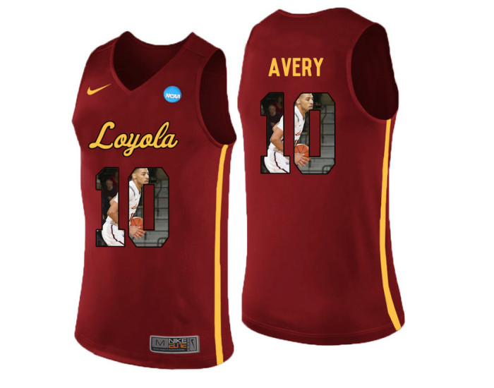 Youth Loyola (Chi) Ramblers #10 Adarius Avery Authentic College Basketball Jersey Red