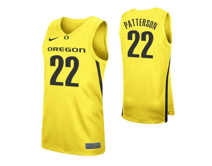 Oregon Ducks #22 Addison Patterson Yellow Replica College Basketball Jersey