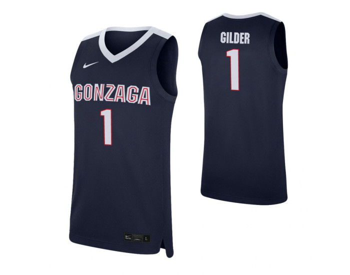 Admon Gilder Authentic College Basketball Jersey Navy Gonzaga Bulldogs