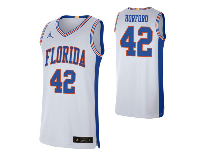 Youth Florida Gators #42 Al Horford White Authentic College Basketball Jersey
