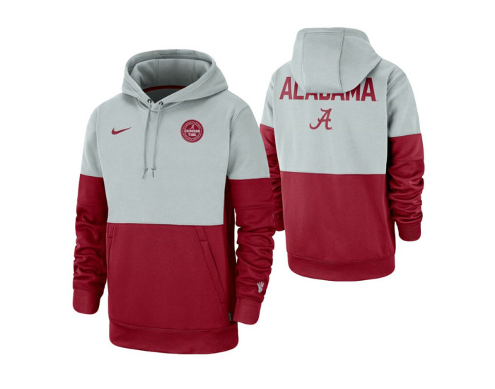 Alabama Crimson Tide Gray Crimson Rivalry Therma Performance Hoodie