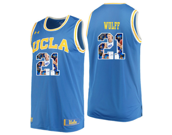 UCLA Bruins #21 Alec Wulff Authentic College Basketball Jersey Blue