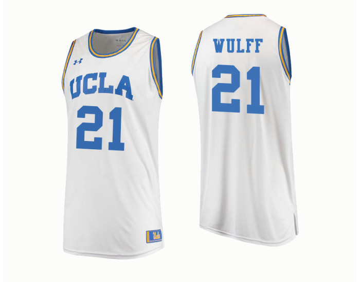 UCLA Bruins #21 Alec Wulff Authentic College Basketball Jersey White