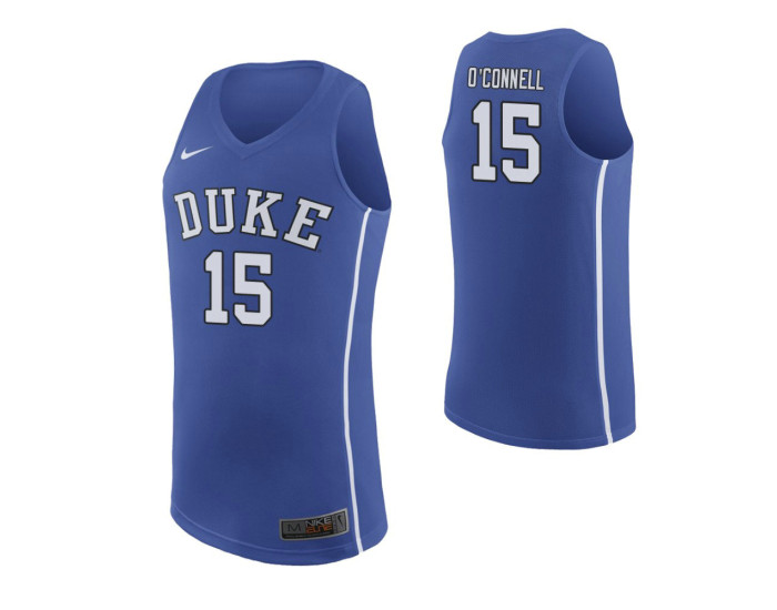 Duke Blue Devils #15 Alex O'Connell Replica College Basketball Jersey Royal