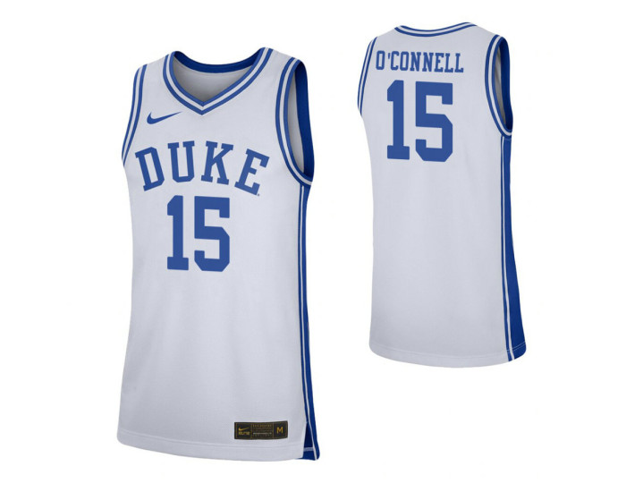 Alex O'Connell Authentic College Basketball Jersey White Duke Blue Devils