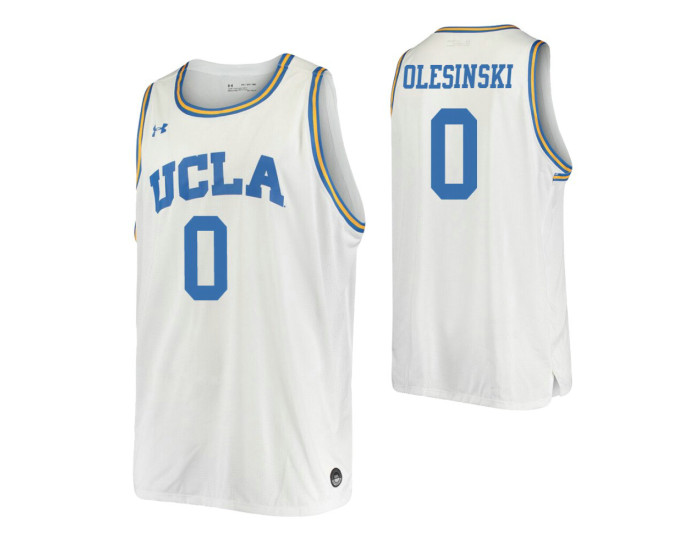 Youth UCLA Bruins #0 Alex Olesinski White Authentic College Basketball Jersey