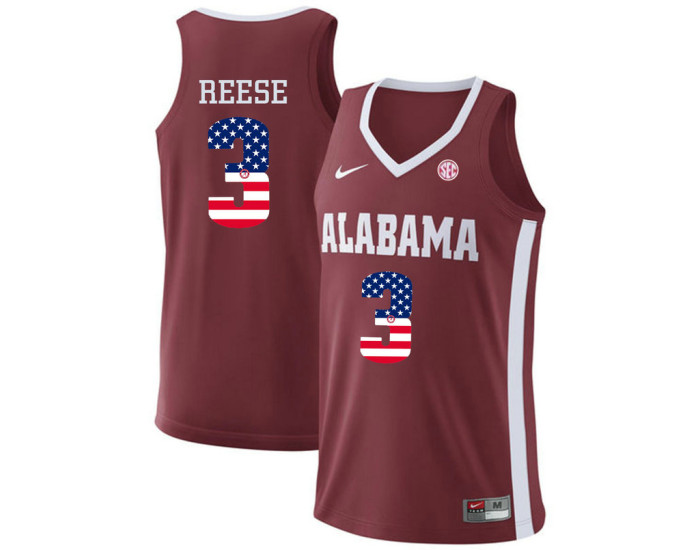 Women's Alabama Crimson Tide #3 Alex Reese Replica College Basketball Jersey Red
