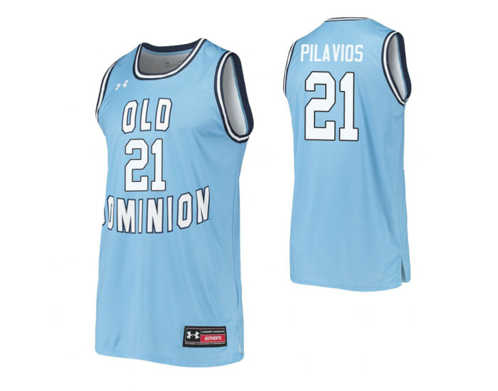 Alfis Pilavios Authentic College Basketball Jersey Blue Old Dominion Monarchs