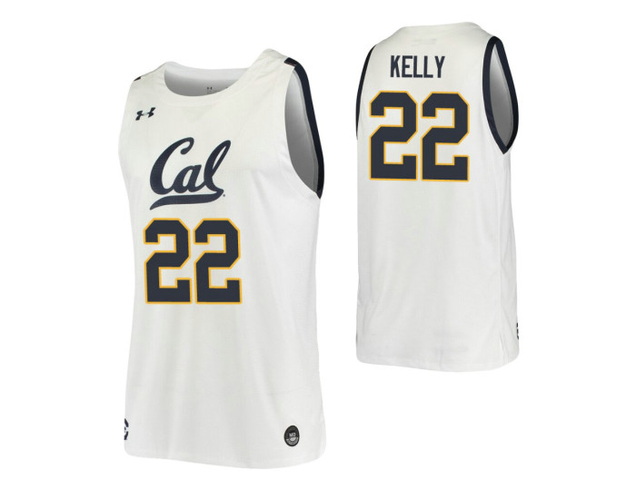 Youth Andre Kelly Authentic College Basketball Jersey White California Golden Bears