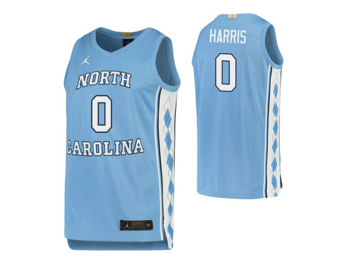North Carolina Tar Heels #0 Anthony Harris Carolina Blue Authentic College Basketball Jersey