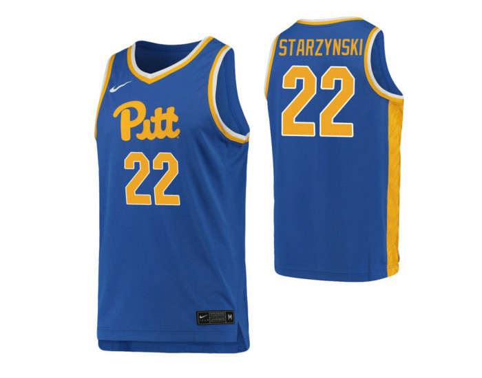 Youth Pittsburgh Panthers #22 Anthony Starzynski Royal Authentic College Basketball Jersey