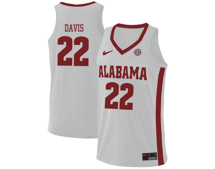 Alabama Crimson Tide #22 Ar'Mond Davis Replica College Basketball Jersey White