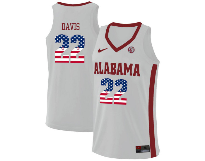 Alabama Crimson Tide #22 Ar'Mond Davis Authentic College Basketball Jersey White