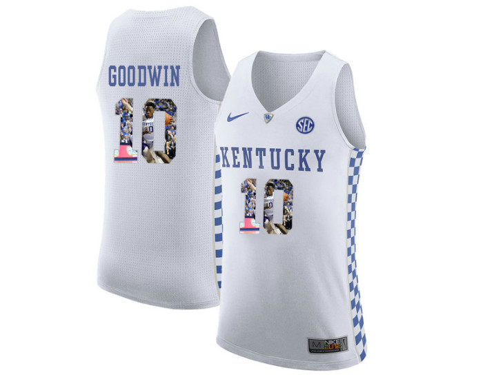 Kentucky Wildcats #10 Archie Goodwin Authentic College Basketball Jersey White