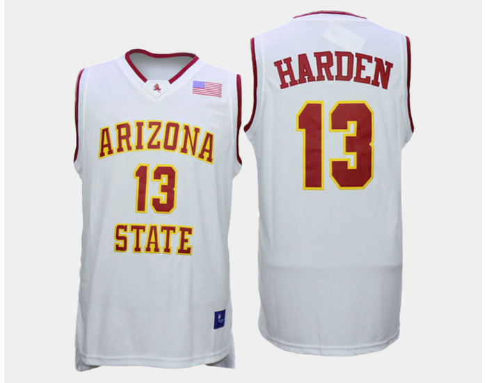 Arizona State Sun Devils #13 James Harden White Home Authentic College Basketball Jersey