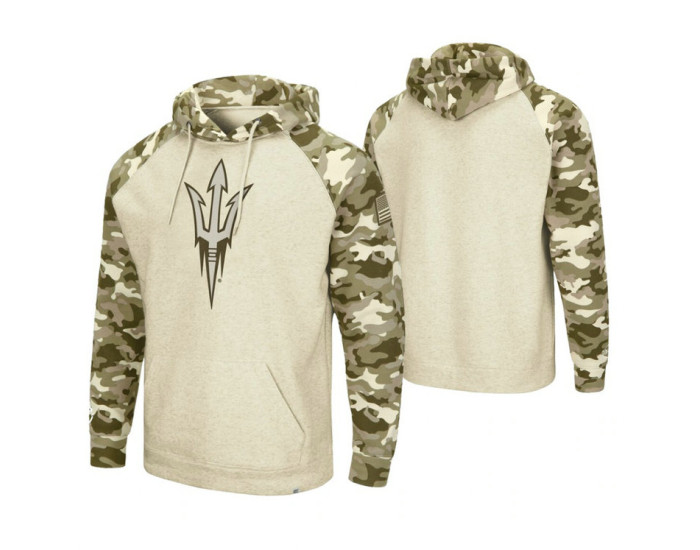 Arizona State Sun Devils Oatmeal OHT Military Appreciation Desert Camo Hoodie
