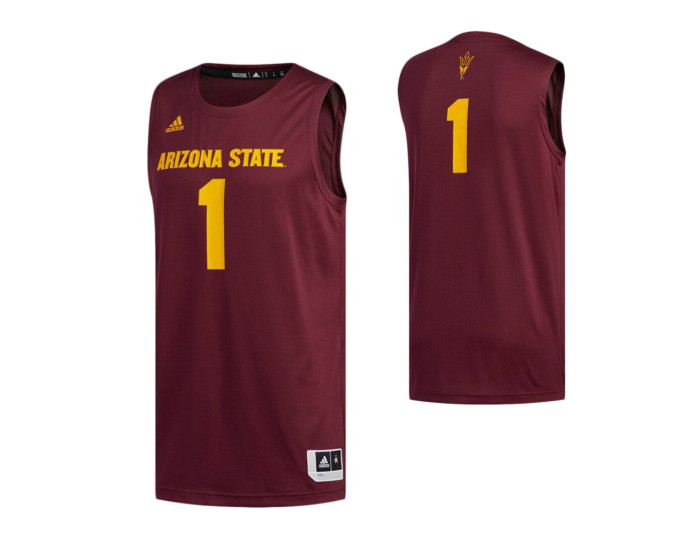 Arizona State Sun Devils #1 Basketball Authentic College Basketball Jersey Maroon