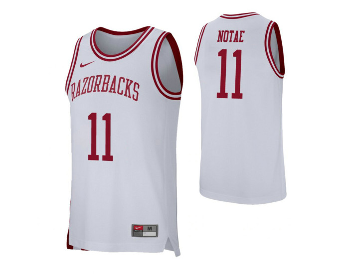 Arkansas Razorbacks Retro JD Notae Authentic College Basketball Jersey White