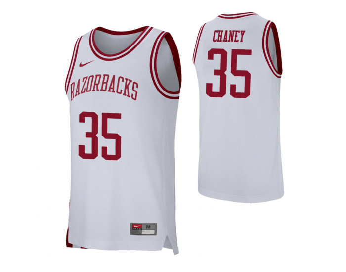 Arkansas Razorbacks #35 Reggie Chaney White Authentic College Basketball Jersey