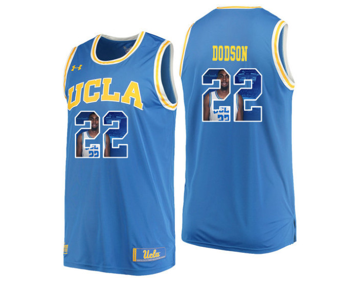 UCLA Bruins #22 Armani Dodson Authentic College Basketball Jersey Blue