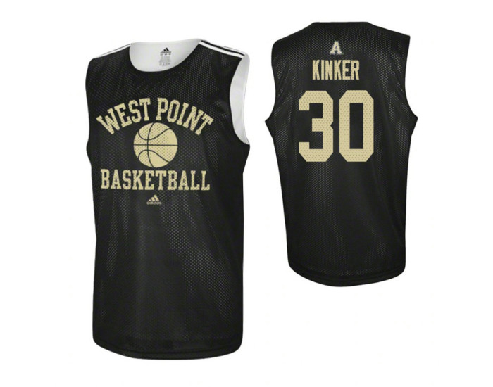 Youth Army Black Knights #30 Ben Kinker Practice Authentic College Basketball Jersey Black