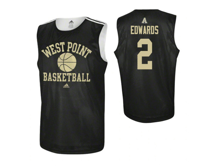 Youth Army Black Knights #2 Cayne Edwards Practice Authentic College Basketball Jersey Black