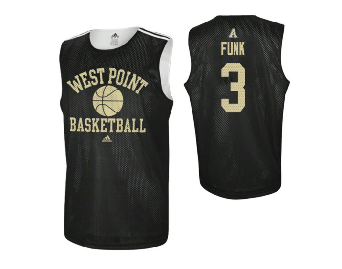 Youth Army Black Knights #3 Tommy Funk Practice Authentic College Basketball Jersey Black