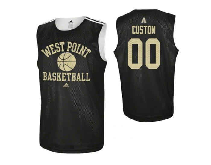 Army Black Knights Custom College Basketball Practice Jersey Black