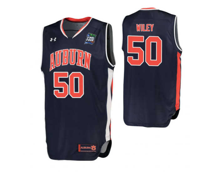 Auburn Tigers #50 Austin Wiley Navy Authentic College Basketball Jersey