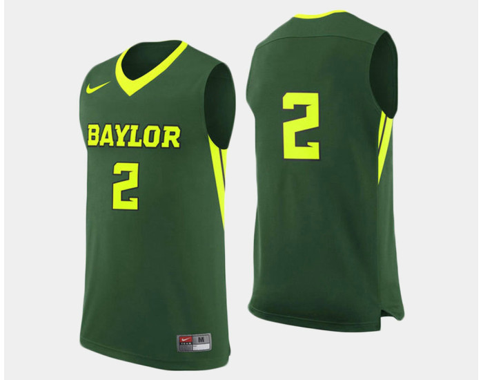 Baylor Bears #2 Rico Gathers Green Road Authentic College Basketball Jersey