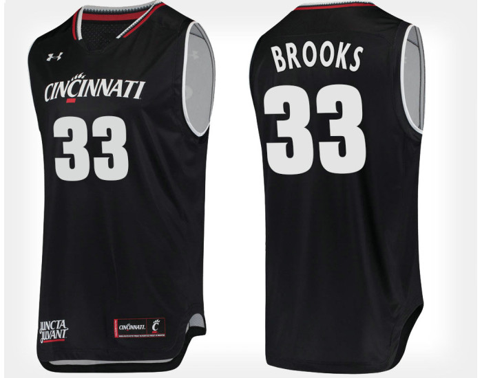 Cincinnati Bearcats #33 Nysier Brooks Blue Home Authentic College Basketball Jersey