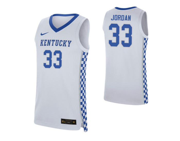Kentucky Wildcats #33 Ben Jordan White Replica College Basketball Jersey